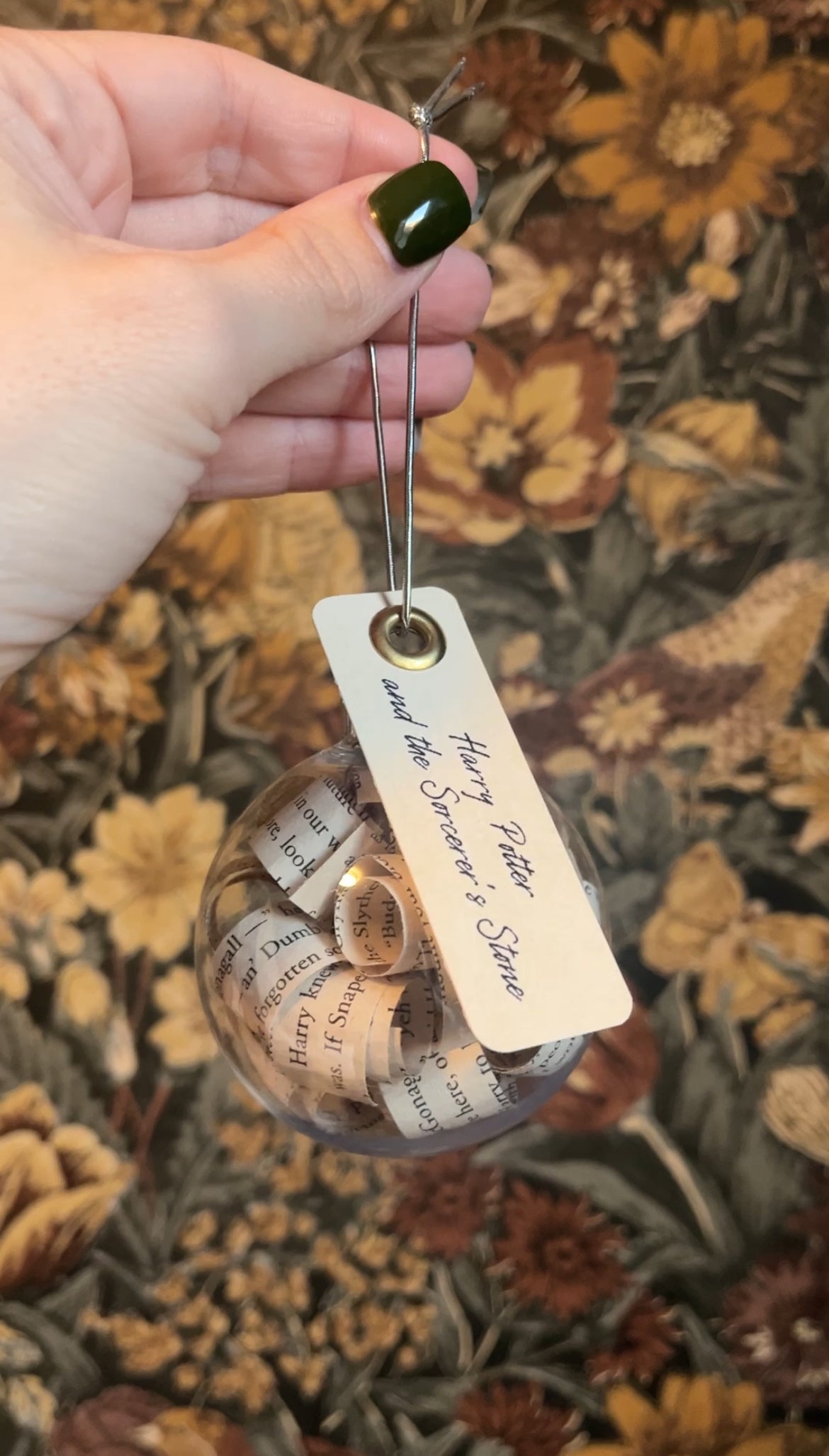 Harry Potter Book Page Ornament